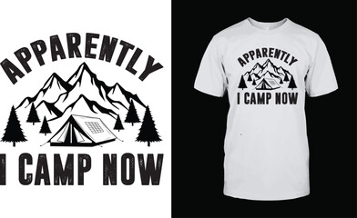 Camping t-shirt design