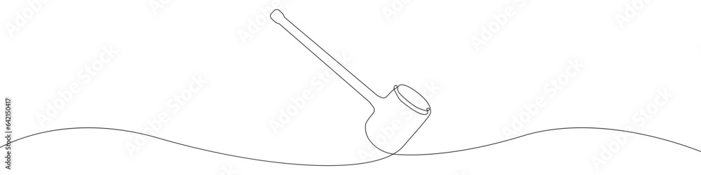 Poster hammer line continuous drawing vector. one line sledgehammer vector background. long hammer icon. co