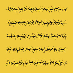 thorny plant vector. Crown of thorns. Great graphic element for your tattoo, poster, logo design