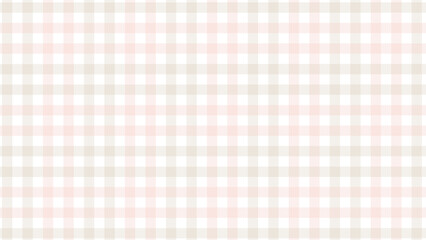 Pink and beige plaid fabric texture as a background
