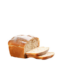 Isolated wheat flour loaf transparent background