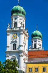 historic buildings at the old town of Passau - Germany