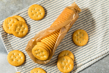 Round Brown Healthy Crackers