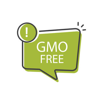 Gmo free badge, logo, icon. Flat vector illustration on white background. Can be used business company.