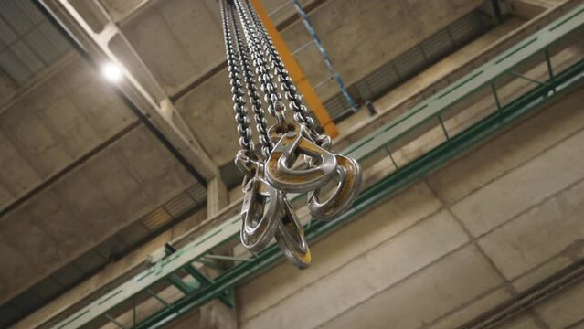 Metallic industrial hooks for lifting heavy thing in the factory
