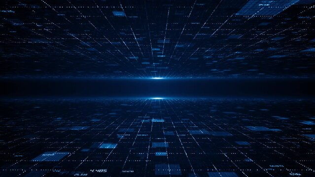 Business corporate abstract particles digital technology clean presentation broadcast background loop