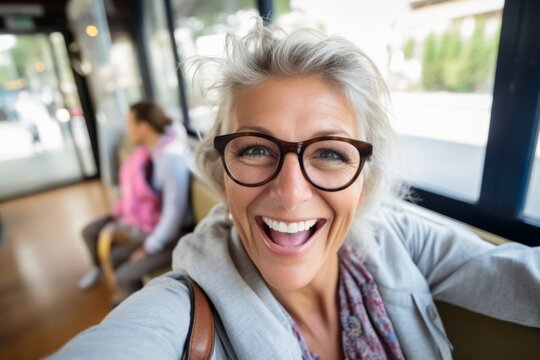 happiness old retired pension female senior woman cheerful laugh fun taking selfie photo travel putdoor lifestle persure daylight