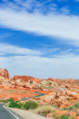 Road to Red Rock Canyon in Nevada State