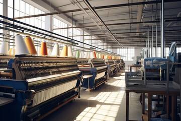 Technology machinery industrial machine production thread textile equipment factory cotton
