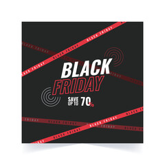 Black Friday Sale Banner Poster Up To 70% Off, Black Background Poster