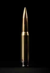 A minimalist pop art representation of a 9mm bullet, capturing the deadly allure of firearm ammunition in contemporary style.