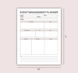 Event Management Planner kdp interior