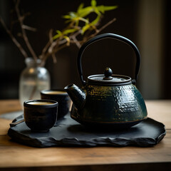 Zielona herbata - harmonia natury i kultury - obrazy, fototapety, plakaty