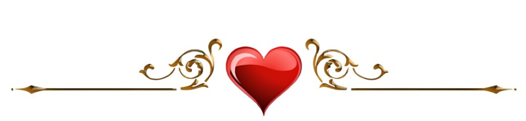 A heart in the middle of two engraved roses