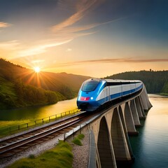 Fototapeta premium train on the road