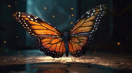 Illustration of butterflies with beautiful background