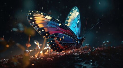 Fototapeta na wymiar Illustration of butterflies with beautiful background