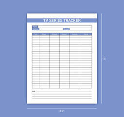 Tv series tracker kdp interior