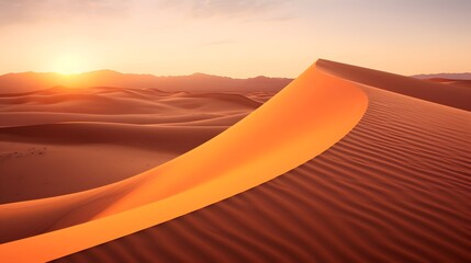 Fototapeta na wymiar A stunning sunset over the sand dunes