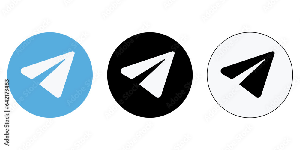 Poster Set from the plane to send messages. Icons from the plane in a circle.