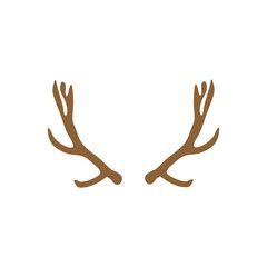 Hand drawn Deer antler illustration design vector