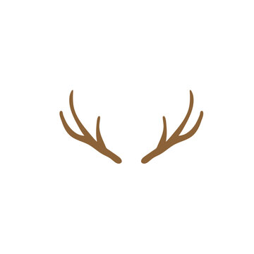 Hand drawn Deer antler illustration design vector