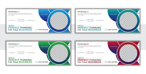 Social media marketing and advertising corporate business facebook cover web banner template 2023 and 2024.