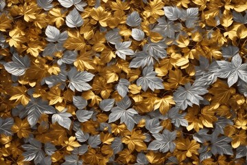 Golden Leaves Background, Gold Leaves Background, Leaves Wallpaper, Leaves Pattern, Leaves Background, Luxury Background, AI Generative