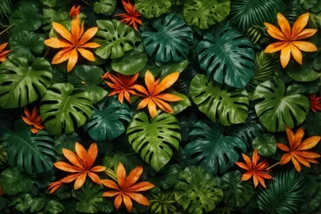  Tropical Leaves Background, Exotic Leaves Background, Tropical Leaves Wallpaper, jungle Leaves Background, Leaves Background, AI Generative © Forhadx5
