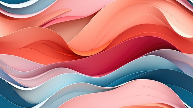 trendy wavy interior seamless 3d wallpaper. illustration suitable for a wide range of uses, from home decor to digital marketing materials.