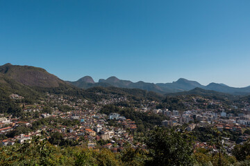 Fototapeta na wymiar Vista panoramica de Teresópolis, Rio de Janeiro, Brasil
