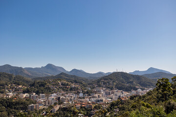 Fototapeta na wymiar Vista panoramica de Teresópolis, Rio de Janeiro, Brasil