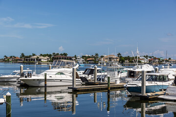 Fototapeta premium Boats in the Marina Marco Island Florida