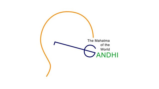 Mahatma Gandhi Animation Background