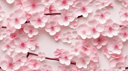 potential an exquisite 3d Cherry Blossom seamless pattern element.