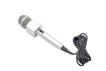 microphone with wire isolated on transparent no background png