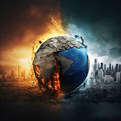earth on fire, global warming, 