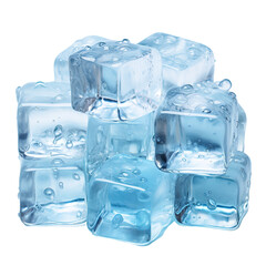 transparent background ice cubes