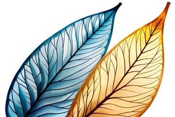 leaf isolated on black