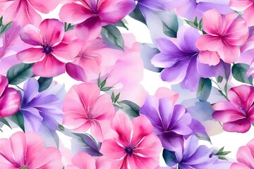 flowers watercolor pink purple hi res 