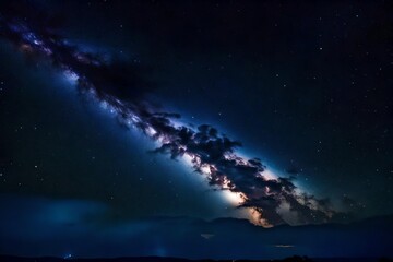 Night starry sky. Night cloudy sky 