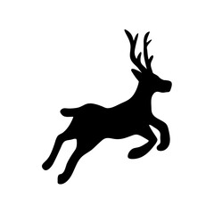 christmas deer silhouettes vector 