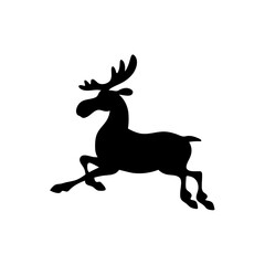 christmas deer silhouettes vector 