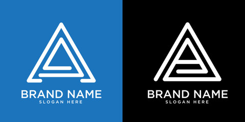 AA Logo. letter a business brand icon symbol. Modern creative minimalist company mark of alphabet a initial. Vector editable branding identity sign
