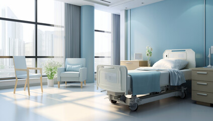 Equipped bed disease ward hospital clinical room care patient health