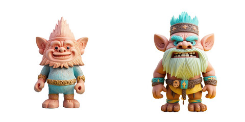 Fototapeta premium Troll souvenir from Norway on a transparent background