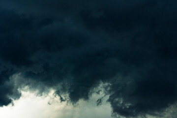 dark clouds. gloomy sky.