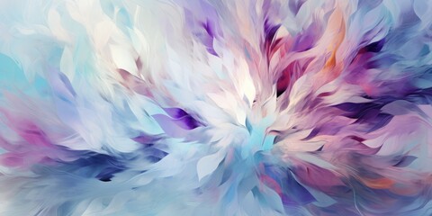 beautiful abstract turquoise purple beige impressionistic floral design background. beautiful Generative AI AIG32