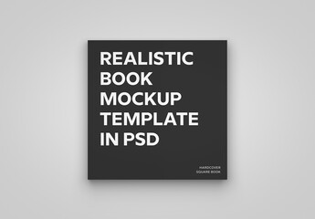 Realistic Book Mockup Template in PSD