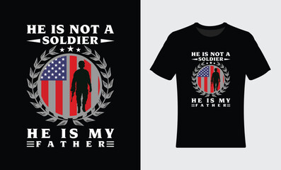 Fototapeta premium Vector united states of America veterans t shirt design